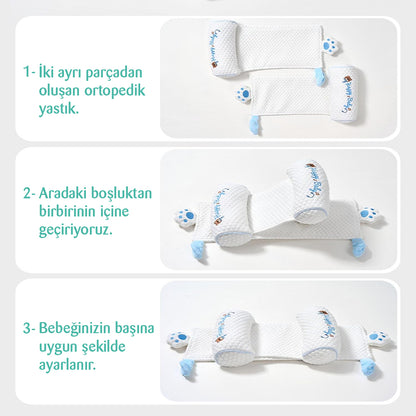 Ortopedik Bebek Düz kafa yastığı CUPPULU