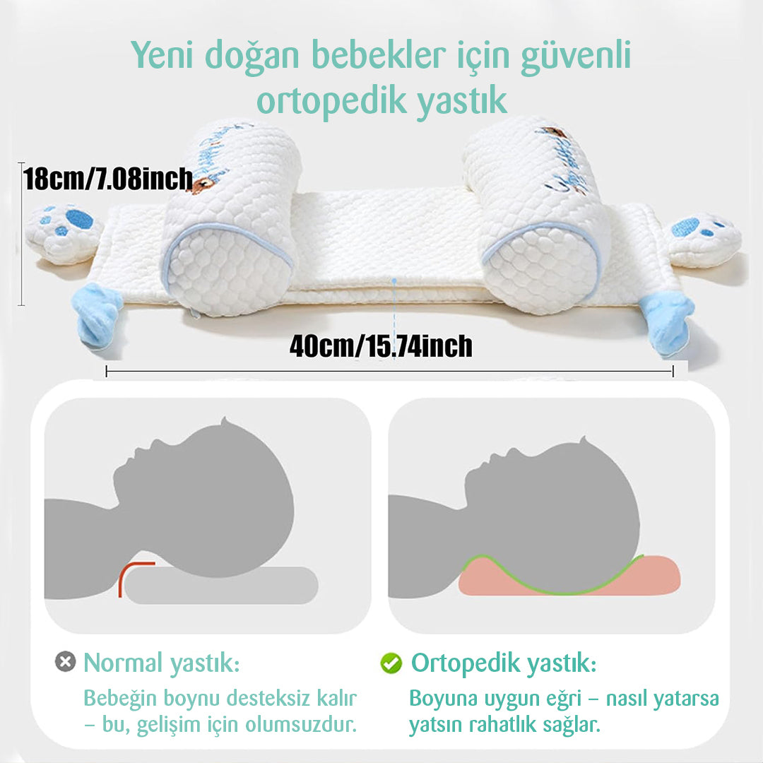 Ortopedik Bebek Düz kafa yastığı CUPPULU